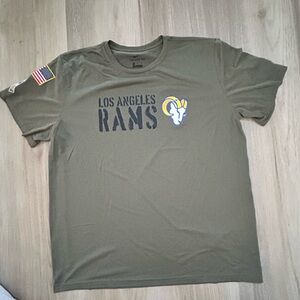 Nike Olive Green Military Los Angeles Rams Tee